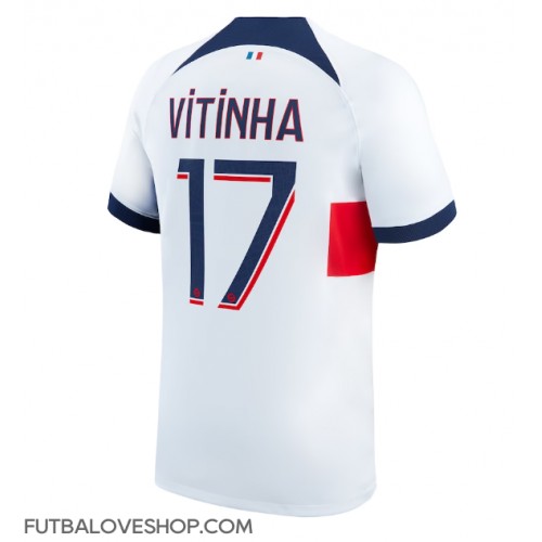Dres Paris Saint-Germain Vitinha Ferreira #17 Preč 2023-24 Krátky Rukáv